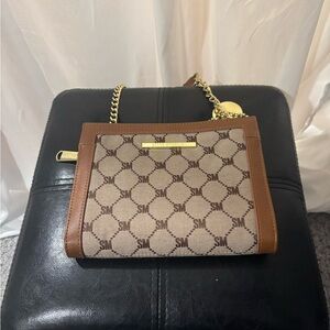 Steve Madden Monogram Crossbody Bag in Brown & Tan (Brand New)